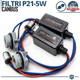 X2 Resistencias CANbus P21 5W, BAY15D para Bombillas Led | Decoddificador Anti Error, Anti Parpadeo