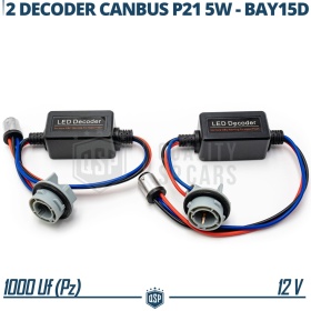 X2 Resistencias CANbus P21 5W, BAY15D para Bombillas Led | Decoddificador Anti Error, Anti Parpadeo