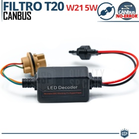 X1 Resistencia CANbus T20 W21/5W para Bombillas Led | Decoddificador Anti Error, Anti Parpadeo
