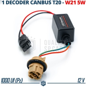 X1 Resistencia CANbus T20 W21/5W para Bombillas Led | Decoddificador Anti Error, Anti Parpadeo