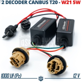 X2 Resistencias CANbus T20 W21/5W para Bombillas Led | Decoddificador Anti Error, Anti Parpadeo