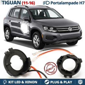2 Adaptatores del Retenedor Soporte Bombilla para VW TIGUAN 5N FACELIFT 11-16 Montaje KIT LED H7