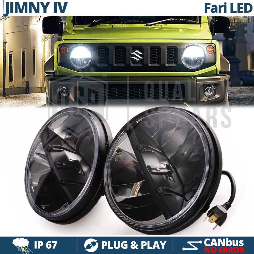 2 Faros LED 7" + Soportes para SUZUKI JIMNY 4 6500K | Luces de Cruce + Carretera 2 Faros LED 7" + Soportes para SUZUKI JIMNY 4 6500K | Luces de Cruce + Carretera