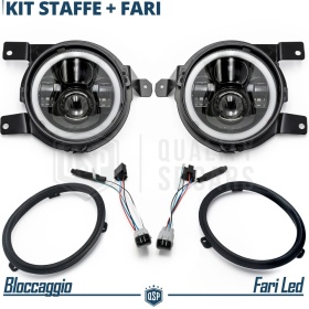 FAROS LED Angel Eyes + SOPORTES para SUZUKI JIMNY 4, Luz Blanca 6500K | APROBADO