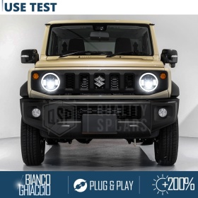 FAROS LED Angel Eyes + SOPORTES para SUZUKI JIMNY 4, Luz Blanca 6500K | APROBADO