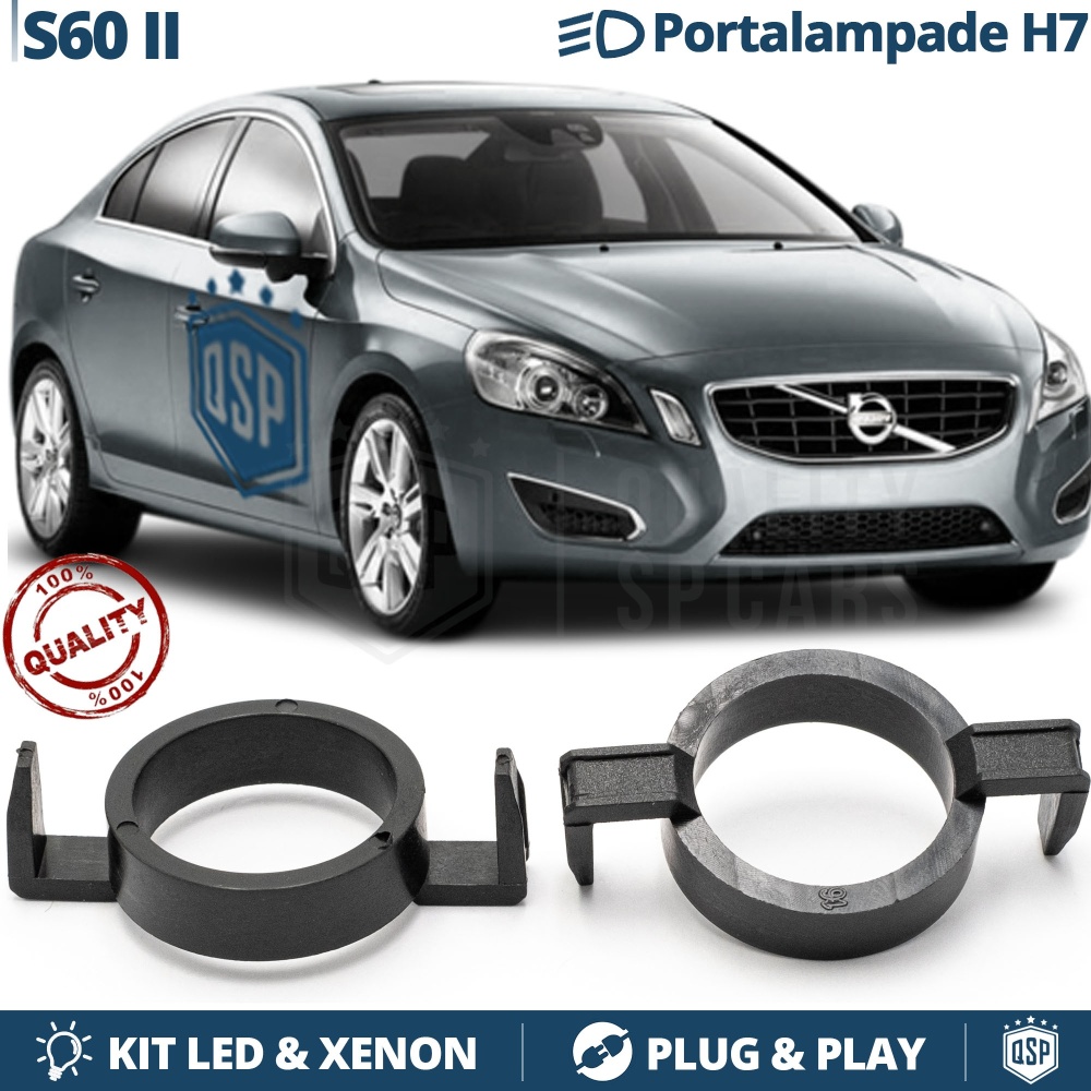 2X Adaptatores del Retenedor para VOLVO S60 2 (2010-2018) Soporte Bombilla para Montaje KIT LED H7 2X Adaptatores del Retenedor para VOLVO S60 2 (2010-2018) Soporte Bombilla para Montaje KIT LED H7