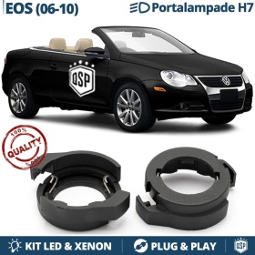 2X Adaptatores del Retenedor para VW EOS (06-10) Soporte Bombilla para Montaje KIT LED H7