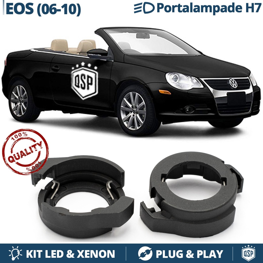 2X Adaptatores del Retenedor para VW EOS (06-10) Soporte Bombilla para Montaje KIT LED H7 2X Adaptatores del Retenedor para VW EOS (06-10) Soporte Bombilla para Montaje KIT LED H7