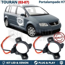 2 Adaptatores del Retenedor Soporte Bombilla para VW TOURAN 1T 03-07, para Montaje KIT LED Xenon H7