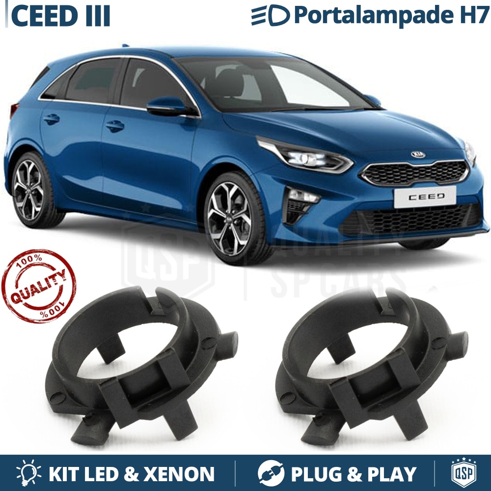 2X Adaptatores Retenedor Soporte Bombilla H7 para KIA CEED, PRO CEED 3 para Montaje KIT LED 2X Adaptatores Retenedor Soporte Bombilla H7 para KIA CEED, PRO CEED 3 para Montaje KIT LED