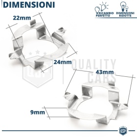 2X Adaptatores del Retenedor Soporte Bombilla para Montaje KIT LED H7 para Saab
