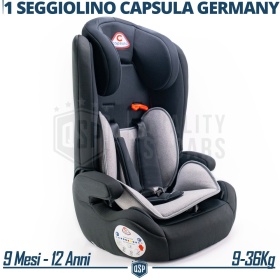 Silla de Coche HOMOLOGADA 9-36 KG Capsula Germany para Niños de 9 MESES a 12 AÑOS | Grupo 1, 2, 3