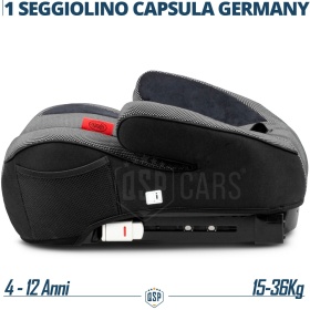Silla de Coche Elevadora ISOFIX 15-36 KG HOMOLOGADA Capsula Germany para Niños de 4 a 12 AÑOS | Grupo 2, 3