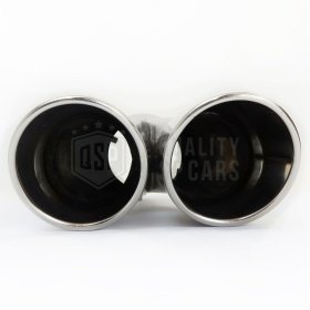 Tubo Doble de ESCAPE Coche Universal en ACERO inoxidable | Redondo, Silenciador Max Ø 60 MM