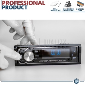 Radio de Coche 1 DIN Bluetooth, 6 Salidas | Radio FM, Reproductor MP3 WMA | USB, SD, AUX, Control con APP