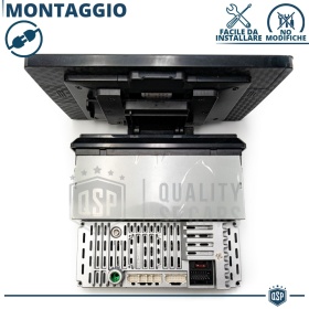 Radio de Coche 1 DIN Bluetooth, con Pantalla 9" CARPLAY Android e iOS, Navegador GPS, USB, AUX