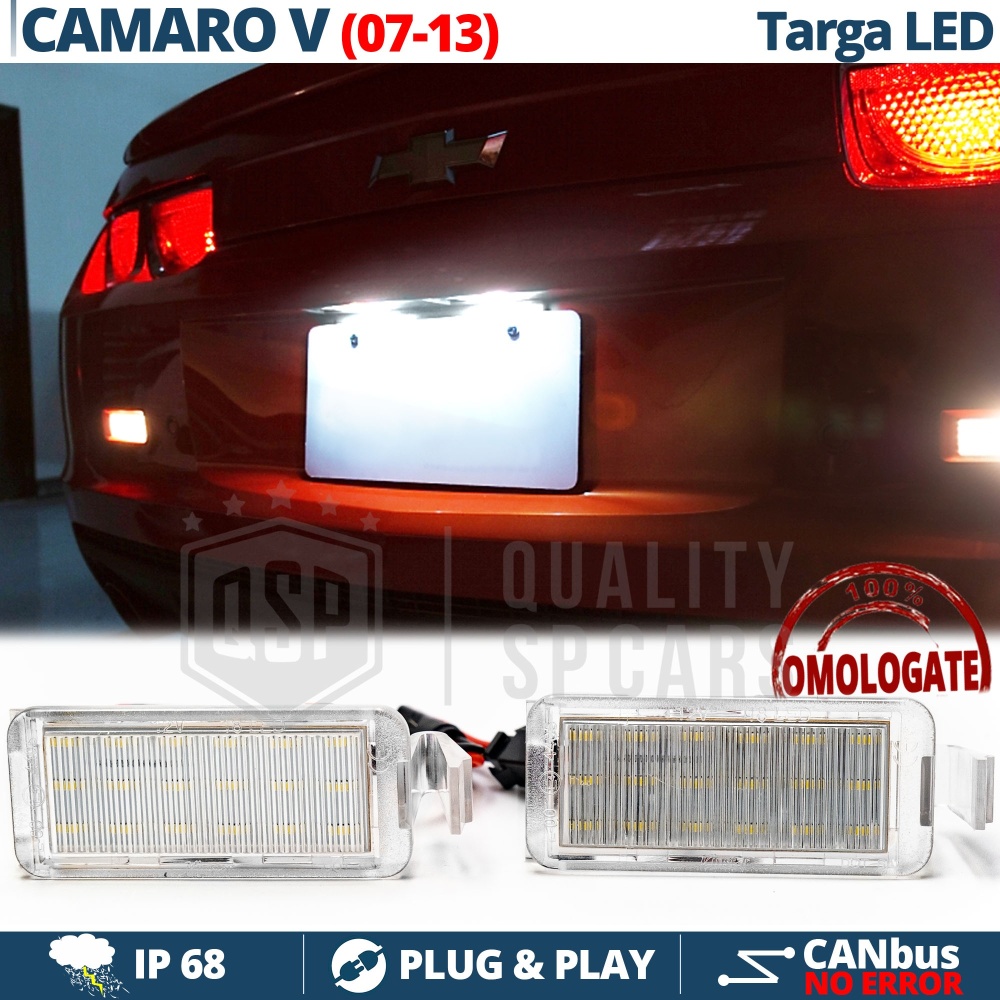 2 Luces de Matrícula LED para CHEVROLET Camaro 5 2007-2013 | Plafones CANbus Luz BLANCA 6500K