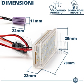 2 Luces de Matrícula LED para CHEVROLET Camaro 5 2007-2013 | Plafones CANbus Luz BLANCA 6500K