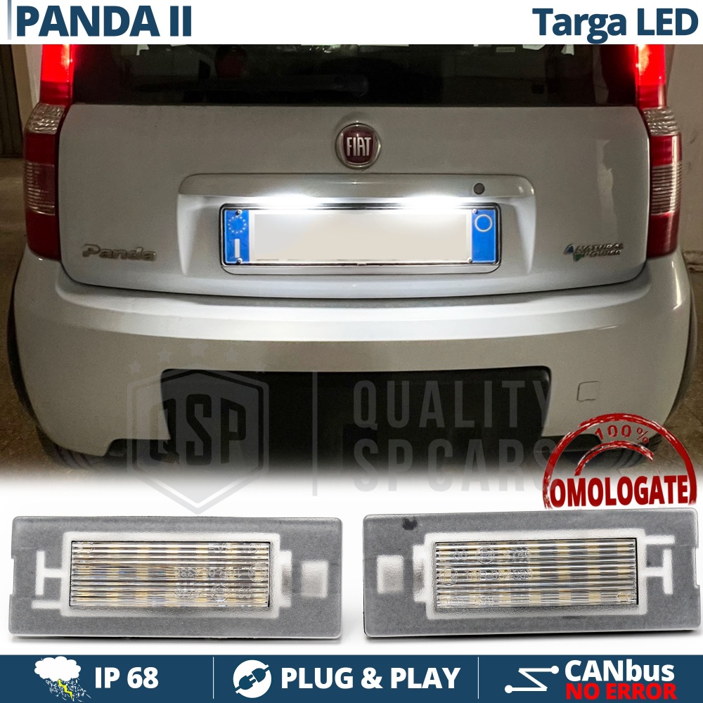Luces de Matricula LED Canbus para Fiat PANDA 2 169 | 6.500k Blanco Frío, Plug & Play Luces de Matricula LED Canbus para Fiat PANDA 2 169 | 6.500k Blanco Frío, Plug & Play