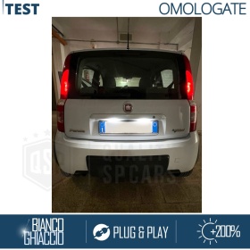 Luces de Matricula LED Canbus para Fiat PANDA 2 169 | 6.500k Blanco Frío, Plug & Play
