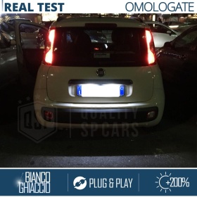 Placchette Luci Targa LED Canbus per Fiat PANDA 3 319 | Luce Bianca Potente 6500K NO Error