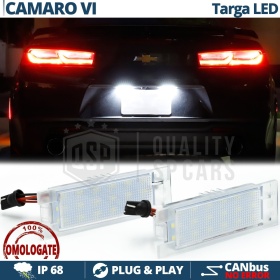2 Luces de Matricula LED para CHEVROLET CAMARO 6 (2016-) | CANBUS 18 LED 6.500K BLANCO FRIO Plug & Play