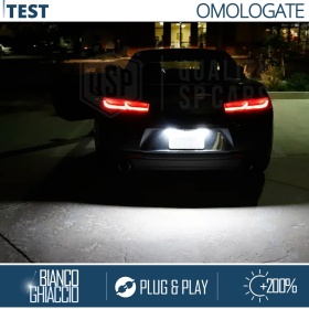 2 Luces de Matricula LED para CHEVROLET CAMARO 6 (2016-) | CANBUS 18 LED 6.500K BLANCO FRIO Plug & Play