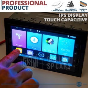 Radio de Coche 2 DIN Bluetooth, con Pantalla 7" CARPLAY Android e iOS, Navegador GPS, USB, AUX