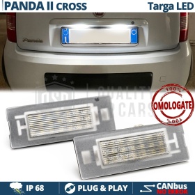 Luces de Matricula LED Canbus para Fiat PANDA 2 169 CROSS | 6.500k Blanco Frío, Plug & Play