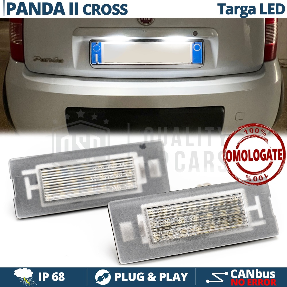 Luces de Matricula LED Canbus para Fiat PANDA 2 169 CROSS | 6.500k Blanco Frío, Plug & Play Luces de Matricula LED Canbus para Fiat PANDA 2 169 CROSS | 6.500k Blanco Frío, Plug & Play