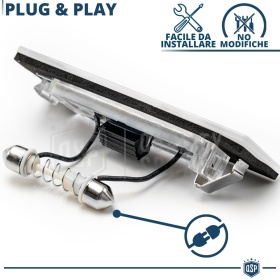 Placchette Luci Targa LED Canbus per Fiat PANDA 3 CROSS 319 | Luce Bianca Potente 6500K NO Error