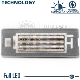 Placchette Luci Targa LED Canbus per Fiat PANDA 3 CROSS 319 | Luce Bianca Potente 6500K NO Error