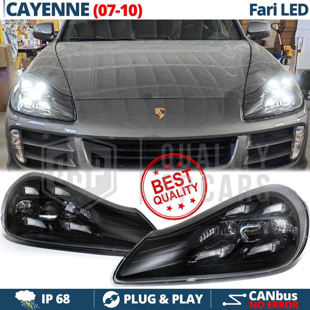 2 FAROS DELANTEROS LED Para Porsche CAYENNE I Facelift 07-10 APROBADOS | Transformación de Faros MATRIX Style