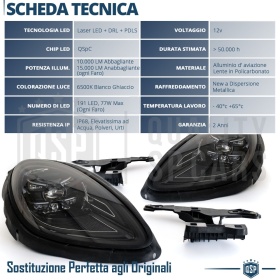 FAROS LED Láser para Porsche MACAN 2013-17 HOMOLOGADOS | TRANSFORMACIÓN en Dynamic System MATRIX