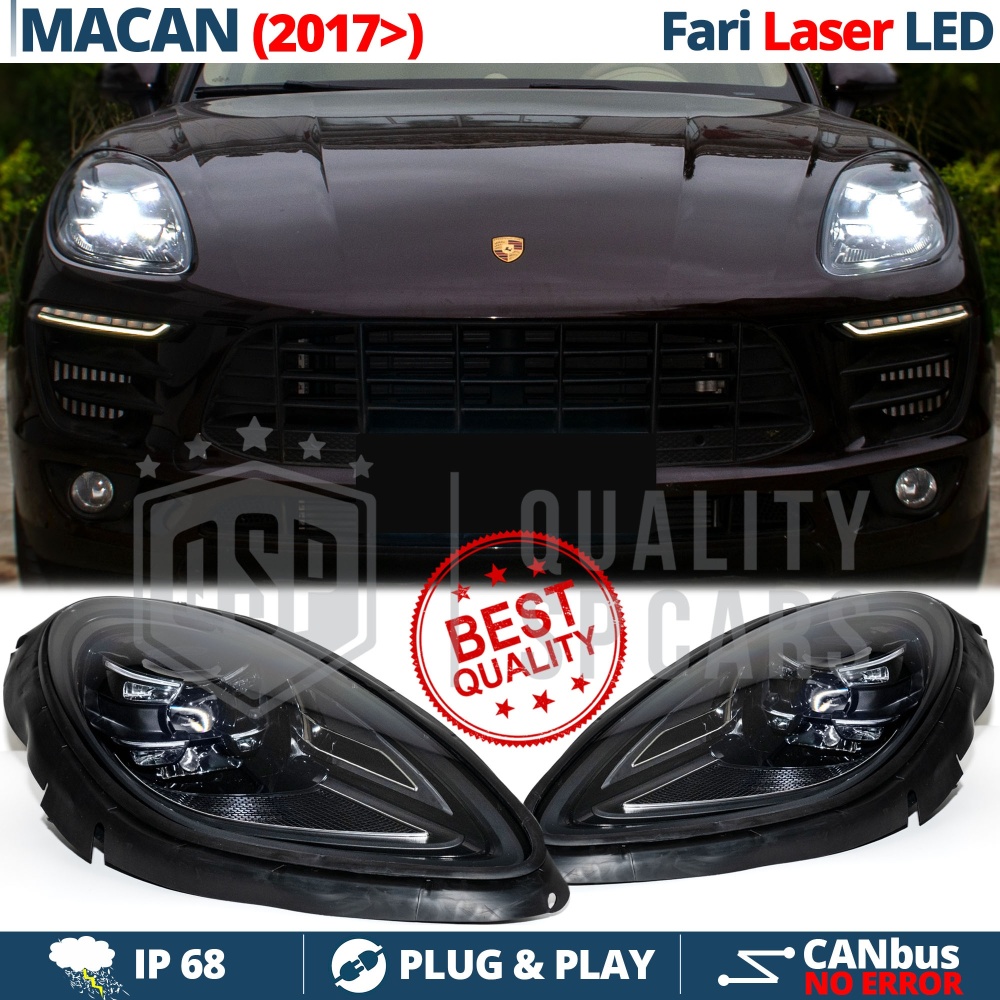 FAROS LED Láser para Porsche MACAN desde 2018, HOMOLOGADOS | TRANSFORMACIÓN Luces en Dynamic System MATRIX