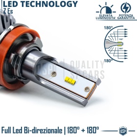 Kit LED H11 para JEEP COMPASS 1 FACELIFT Luces de Cruce CANbus 8000LM  Luz Blanca 6000K