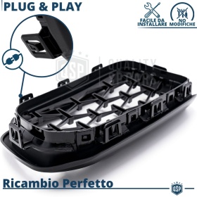 REJILLAS Delanteras para BMW Serie 1 F20 F21 (15-18), Estilo Diamante 3D | Negro Brillante Tuning M