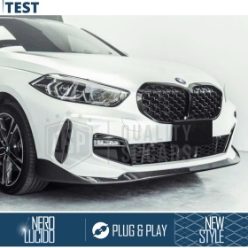 REJILLA Delanteras para BMW Serie 1 F40, Estilo Diamante 3D | Negro Brillante Tuning M