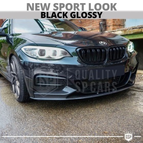 REJILLAS Delanteras para BMW Serie 2 F22 F23, Doble Pasillo | Negro Brillante Tuning M