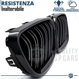 REJILLAS Delanteras para BMW Serie 2 F22 F23, Doble Pasillo | Negro Brillante Tuning M