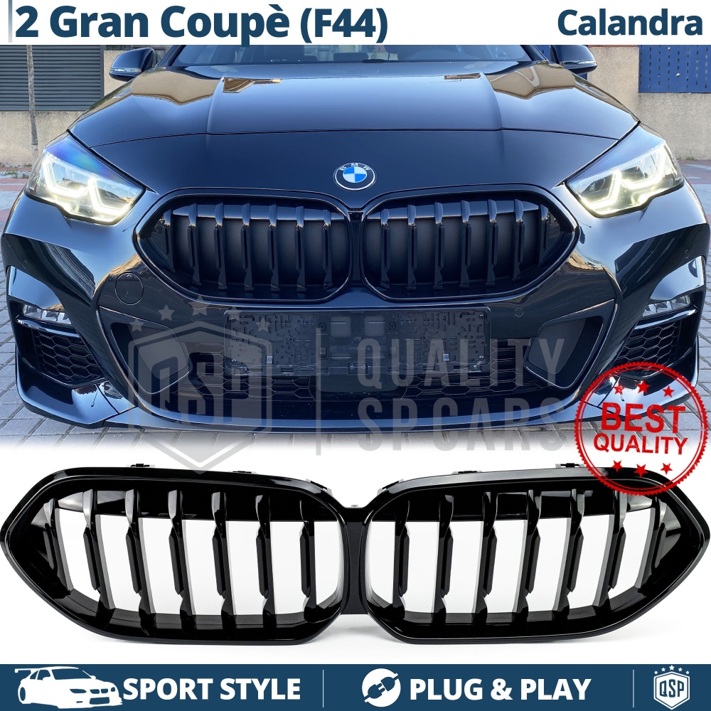 REJILLA Delanteras para BMW Serie 2 Gran Coupe F44 | Negro Brillante Tuning M
