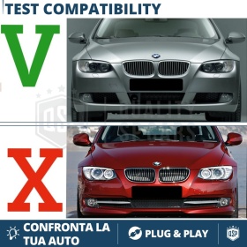 REJILLAS Delanteras para BMW Serie 3 E92 E93 (06-09), Doble Pasillo | Negro Brillante Tuning M