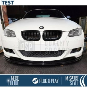 REJILLAS Delanteras para BMW Serie 3 E92 E93 (06-09), Doble Pasillo | Negro Brillante Tuning M