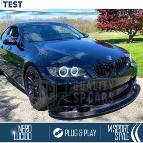 REJILLAS Delanteras para BMW Serie 3 E92 E93 (06-09), Doble Pasillo | Negro Brillante Tuning M