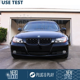 Front GRILLE for BMW 3 Series E90 E91 (05-08), Diamond 3d Design | Glossy Black Grill Tuning M
