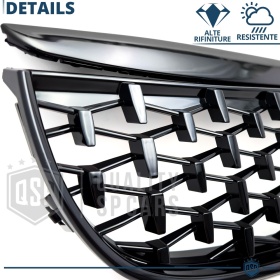 Front GRILLE for BMW 3 Series E90 E91 (05-08), Diamond 3d Design | Glossy Black Grill Tuning M