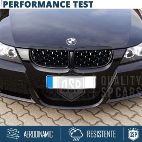 Front GRILLE for BMW 3 Series E90 E91 (05-08), Diamond 3d Design | Glossy Black Grill Tuning M