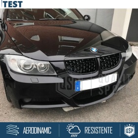 Front GRILLE for BMW 3 Series E90 E91 (05-08), Diamond 3d Design | Glossy Black Grill Tuning M