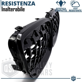 REJILLAS Delanteras para BMW Serie 3 E90 E91 (08-13), Estilo Diamante 3D | Negro Brillante Tuning M