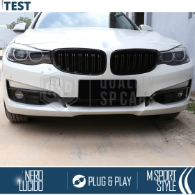 REJILLAS Delanteras para BMW Serie 3 GT F34, Doble Pasillo | Negro Brillante Tuning M